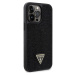 Guess Rhinestones Triangle Metal Logo kryt pro iPhone 14 Pro Max černý