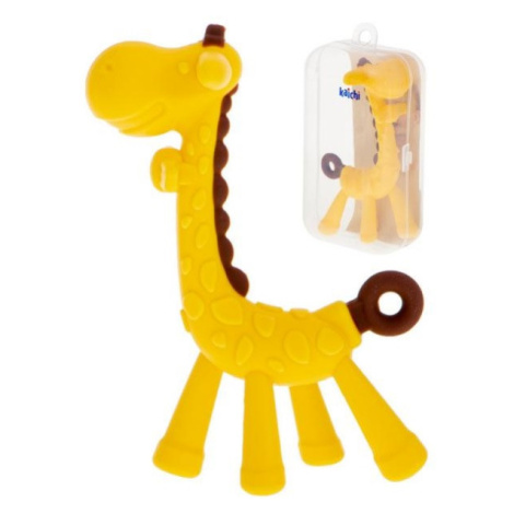 Silikonové kousátko žlutá žirafa na masírování dásní HOLA