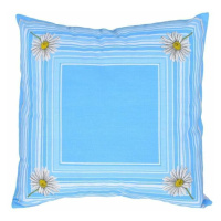 Polštář, Kopretina, modrý, 40 x 40 cm