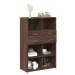 vidaXL Skříň highboard hnědý dub 80 x 42,5 x 124 cm kompozitní dřevo