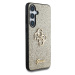 Zadní kryt Guess PU Fixed Glitter 4G Metal Logo pro Samsung Galaxy S25+, zlatá