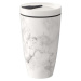 Šedo-bílý porcelánový cestovní hrnek Villeroy & Boch Like To Go, 350 ml
