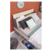 Dřevěná postel Eldani 90x200, dub, šedá