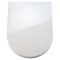 Bílé WC sedátko se snadným zavíráním Wenko Premium Palma, 46,5 x 35,7 cm