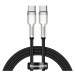 Kabel Cable USB-C to USB-C Baseus Cafule, 100W, 1m (black)