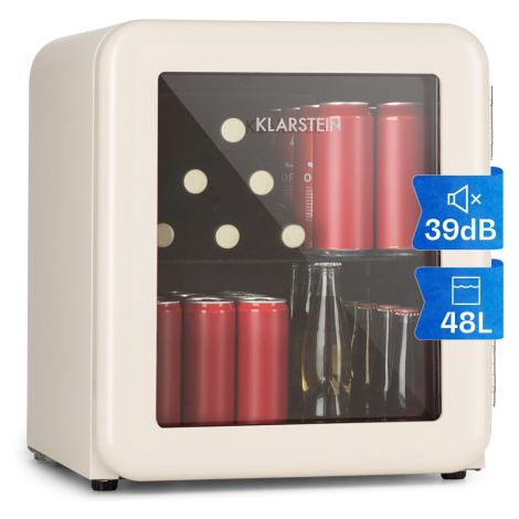 Klarstein PopLife 48, lednice na nápoje, 48 l, 0-10 °C, retro design, červená