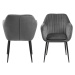 Dkton Designové židle Nashira tmavě šedá kovová