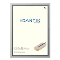 DANTIK rámeček 42 × 59,4, RIVIERA zelený plexi čiré