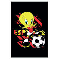 Umělecký tisk Tweety and football, 26.7x40 cm