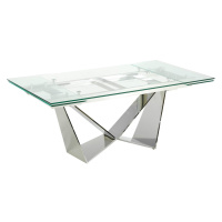 Estila Luxusní rozkládací jídelní stůl Urbano ze skla 160-220cm