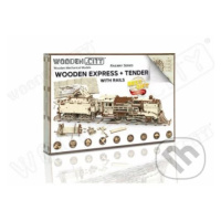 WOODEN EXPRESS – lokomotíva s koľajami - hra z kategorie 3D puzzle