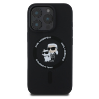 Zadní kryt Karl Lagerfeld Liquid Silicone Karl and Choupette MagSafe pro Apple iPhone 16 Pro, če