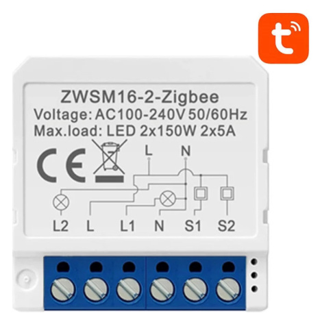 Přepínač Avatto Smart ZigBee In-wall Switch ZWSM16-W2 TUYA