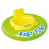 INTEX Baby float nafukovací kruh s otvory na nohy 76cm s křížem žlutozelený