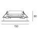 Artemide Ego 150 Flat downlight čtverec 5d 3000K T42018NSPW00