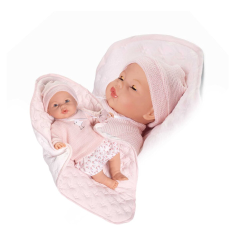 Antonio Juan 14365 BIMBA - mrkací panenka miminko se zvuky a měkkým látkovým tělem - 37 cm