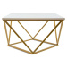 DekorStyle Konferenční stolek Loftstyle II 60 cm zlato-bílý