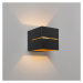 Moderní nástěnná lampa černá se zlatem 9,7 cm - Transfer Groove