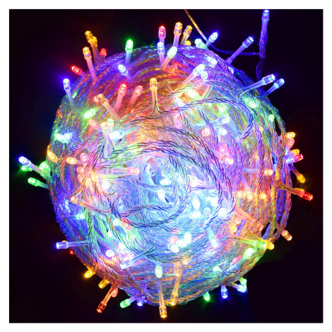 DENR Vánoční světelný řetěz 500 LED venkovní bílý kabel Barva: Fialová