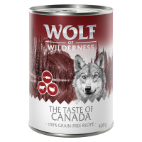 Wolf of Wilderness, 12 x 400 g - 10 + 2 zdarma - The Taste Of Canada