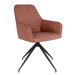 Norddan Designová otočná židle Gracelyn vintage hnědá