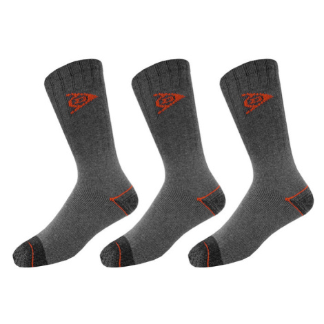 DUNLOP Pánské pracovní ponožky, 3 páry (adult#male, 39/42, tmavě šedá)
