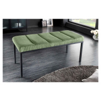 LuxD Designová lavice Bailey 80 cm zelený manšestr