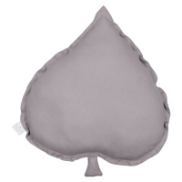 Cotton & Sweets Lněný polštář lipový list tmavě šedá 38×43 cm