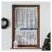 Dekorační krátká vánoční vitrážová záclona do kuchyně CHRISTMAS GNOM I. 150x60 cm MyBestHome