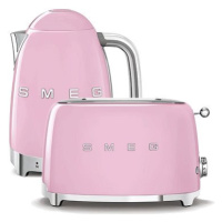 SMEG 50's Retro Style Konvice 1,7l LED růžová + topinkovač 2x2 růžový 950W