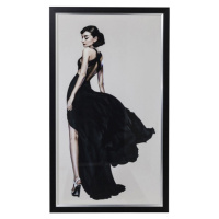 KARE Design Zarámovaný obraz Audrey Hepburn v černých šatech 172x108cm