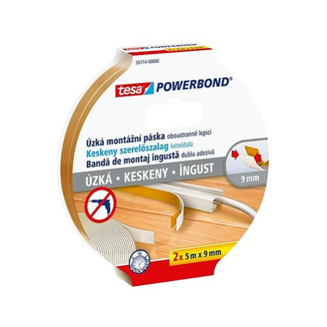 tesa Powerbond Slim - úzká, pěnová, 2ks v balení, 5m:9 mm