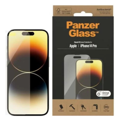 Ochranné sklo PanzerGlass Classic Fit iPhone 14 Pro 6,1" Screen Protection Antibacterial 2768 (2