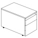 mauser Zásuvkový kontejner s koly, v x h 570 x 600 mm, 1 zásuvka na materiál, 1 kartotéka pro zá
