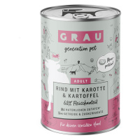 Výhodné balení GRAU Krmivo pro psy 12 × 400 g - hovězí s mrkví a bramborem