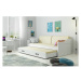 Dětská postel nebo gauč s výsuvnou postelí DAVID 200x90 cm Modrá Bílá