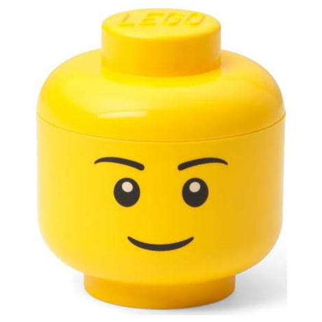 Žlutý úložný box LEGO® Boy, ø 10,6 cm