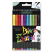 Fixy Faber-Castell Black Edition Brush 10 barev Faber-Castell