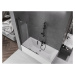 MEXEN/S Velar Dvoukřídlá posuvná vanová zástěna 110 x 150 cm, transparent, černá 896-110-000-01-