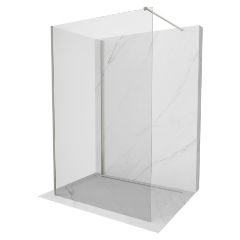 MEXEN/S Kioto Sprchová zástěna WALK-IN 95 x 90 cm, transparent, nikl kartáčovaná 800-095-212-97-