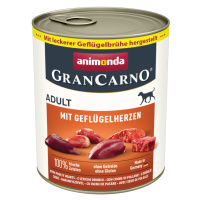 Animonda GranCarno Original Adult 6 x 800 g - s drůbežími srdíčky