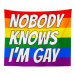 Sablio Deka Nobody knows I&#039;am gay: 150x120 cm