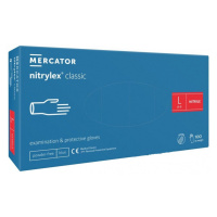 MERCATOR Medical Nitrylex Classic vyšetřovací nitrilové rukavice L (8-9) modré, 100ks