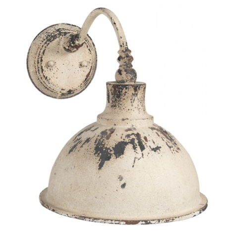 Nástěnná vintage bílá retro lampa Catelijn – 43x28x31 cm Clayre & Eef