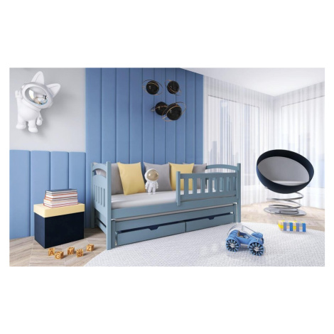 Dětská postel s přistýlkou GRETA 80x180, šedá