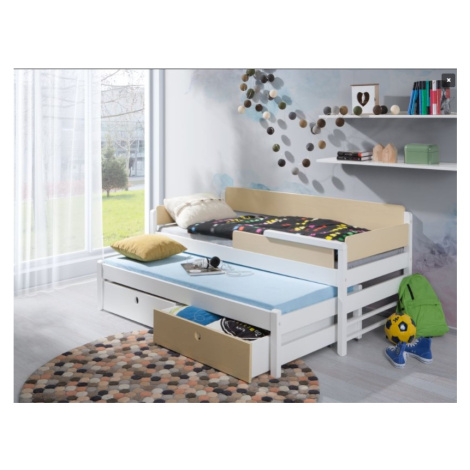ArtBed Dětská dřevěná postel s přistýlkou NATU I Provedení: Moření - Akryl