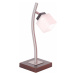 Tmavě hnědá stolní lampa se skleněným stínidlem, výška 45 cm Dana – LAMKUR