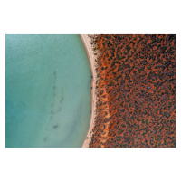 Fotografie Drone photo looking down on the, Abstract Aerial Art, 40 × 26.7 cm