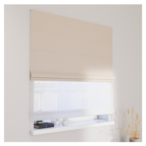 Dekoria Římská roleta Duo, ecru béžová s výraznou strukturou, Dimout, 269-83