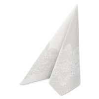 PAW - Ubrousky AIRLAID 40x40 cm - Reverse Royal Lace silver-white